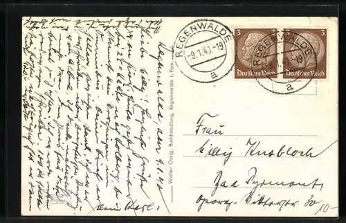 AK Regenwalde i. Pom., Rathaus mit Markt