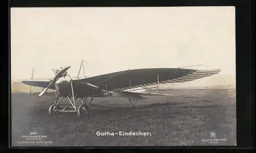 Foto-AK Sanke Nr. 245: Flugzeug Gotha-Eindecker