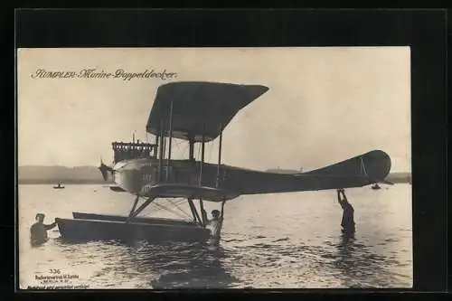 Foto-AK Sanke Nr. 336: Rumpler-Marine-Doppeldecker