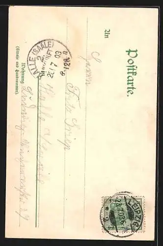 AK Leipzig, Am Bismarck-Denkmal