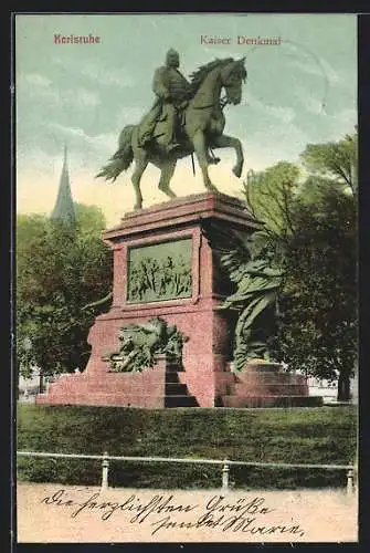 AK Karlsruhe, Am Kaiser Denkmal