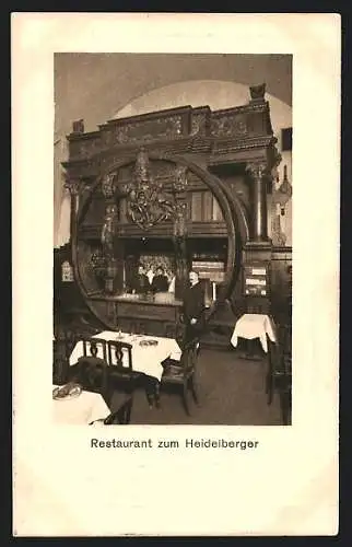 AK Berlin, Friedrichstrasse, Restaurant zum Heidelberger