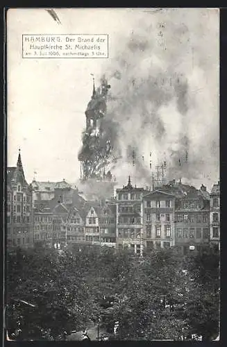 AK Hamburg-Neustadt, Band der Hauptkirche St. Michaelis, 3. Juli 1906