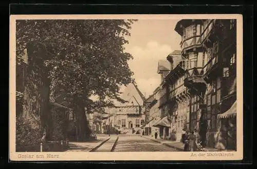 AK Goslar, an der Marktkirche