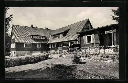 AK Hohegeiss /Harz, Die Heimathütte