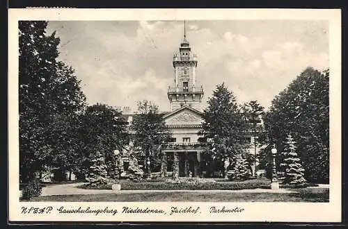 AK Gföhl /N. D., -Gauschulungsburg Niederdonau / Zaidhof, Frontansicht mit Anlage