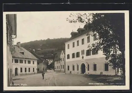 AK Oeblarn, Platz mit Gasthaus Salzinger