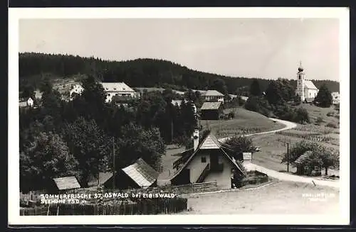 AK St. Oswald ob Eibiswald, Ortsansicht mit Kirche