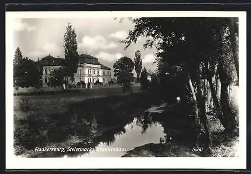 AK Radkersburg /Steiermark, Krankenhaus mit Fluss