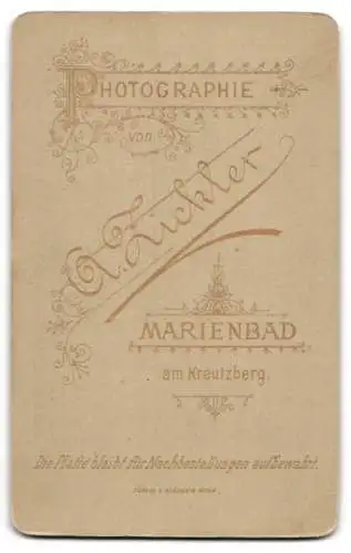 Fotografie A. Zickler, Marienbad, Am Kreuzberg, Eleganter Herr mit Vollbart im Anzug