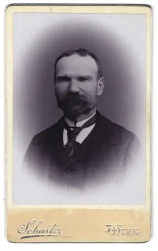 Fotografie Schuster, Wien, Theresienbad, Bürgerlicher in Anzug und Krawatte