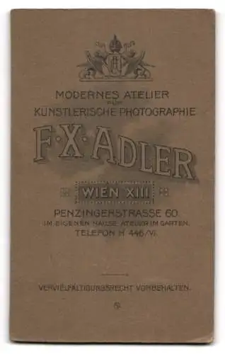 Fotografie F. X. Adler, Wien, Penzingerstrasse 60, Süsses Kleinkind mit Ohrringen