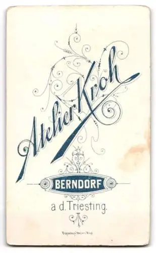 Fotografie Atelier Kroh, Berndorf a. d. Triesting, Älterer Herr im Anzug mit Hut in der Hand