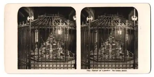 Stereo-Fotografie NPG, Berlin, Ansicht London, the Crown Jewels in the Tower of London