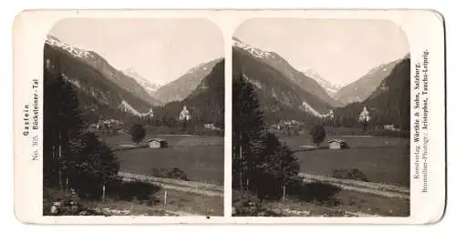Stereo-Fotografie Würthle & Sohn, Salzburg, Ansicht Gastein, Blick nach dem Ort im Böcksteiner Tal