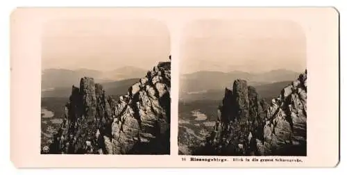 Stereo-Fotografie NPG, Berlin, Ansicht Piechowice, Blick in die grosse Schneegrube im Riesengebirge