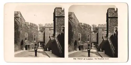 Stereo-Fotografie NPG, Berlin, Ansicht London, The Wakefiled Tower, King`s Guard Wache