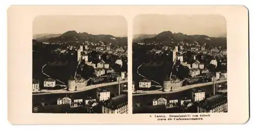 Stereo-Fotografie NPG, Berlin, Ansicht Luzern, Gesamtansicht vom Gütsch gegen die Umfassungsmauern