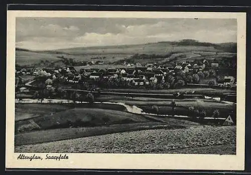 AK Altenglan /Saarpfalz, Gesamtansicht mit Fluss und Fernblick