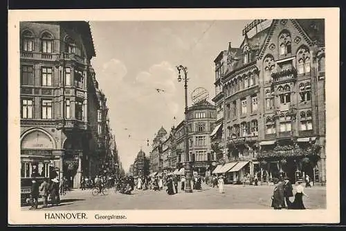 AK Hannover, Partie in der Georgstrasse