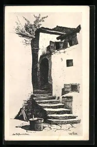 Künstler-AK Ulf Seidl: Aus Weissenkirchen