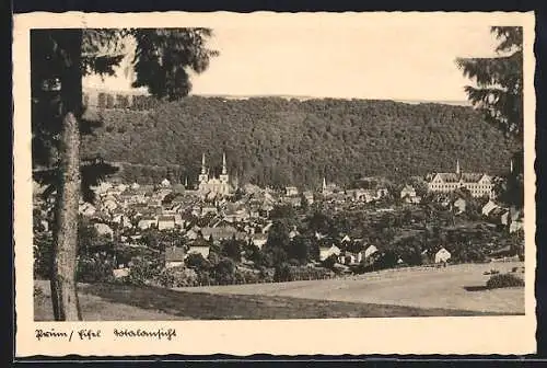 AK Prüm /Eifel, Totalansicht der Ortschaft