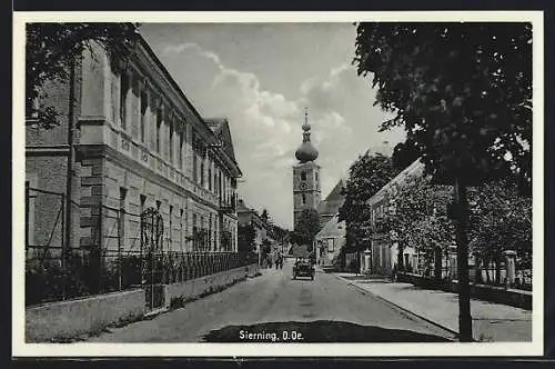 AK Sierning /O.-Oe., Strasse zur Kirche