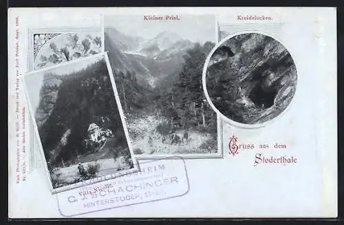 AK Hinterstoder /O. Ö., Stoderthal, Villa Nicolic, Kleiner Priel, Kreidelucken