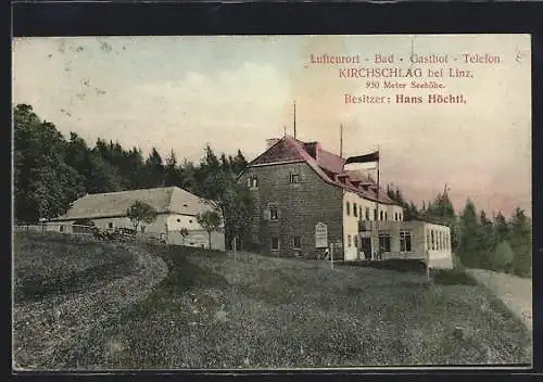 AK Kirchschlag bei Linz, Gasthof Hans Höchtl mit Umgebung