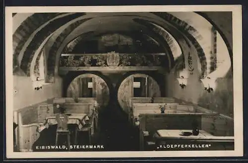 AK Eibiswald, Gaststube im Gasthof Kloepferkeller