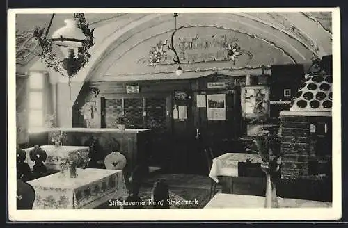 AK Gratwein-Strassengel, Restaurant Stifts-Taverne Rein, Innenansicht