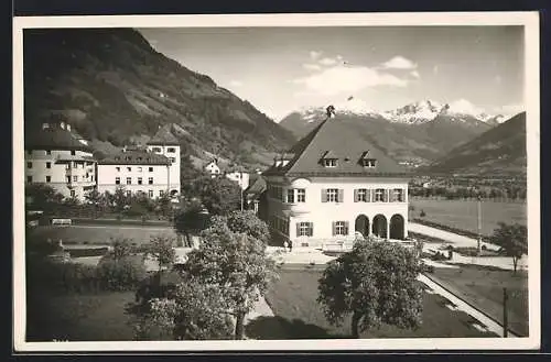 AK Bad Hofgastein, Ortspartie mit Hohen Tauern