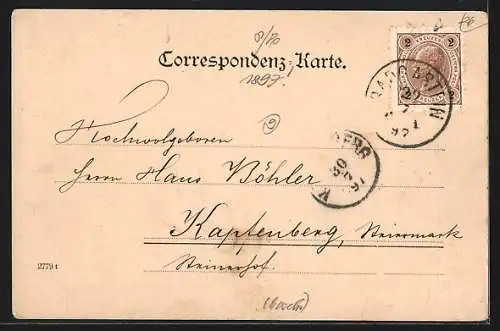 AK Badgastein, Ortspartie mit Kirche