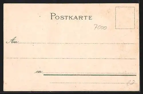 Passepartout-Lithographie Stuttgart, Partie am Königsbau