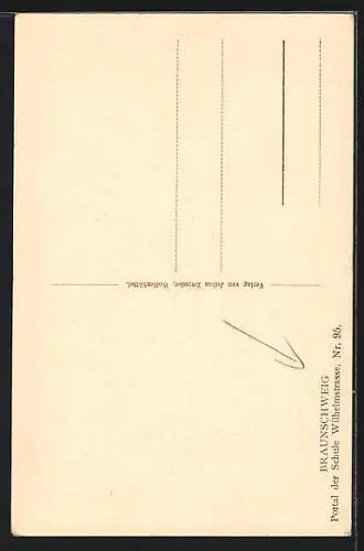 AK Braunschweig, Portal an der Schule Wilhelmstrasse