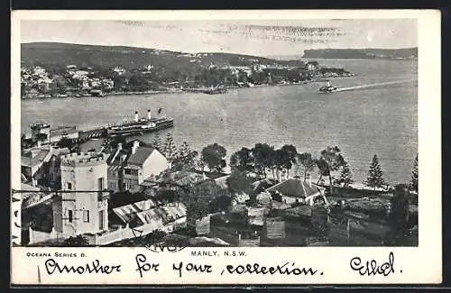 AK Manly /N. S. W., Blick auf den Hafen