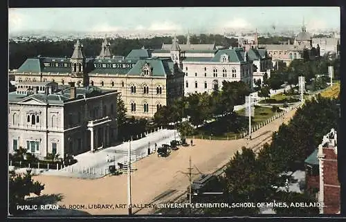 AK Adelaide, Public Reading Room, Library, Art Gallery, University, School of Mines