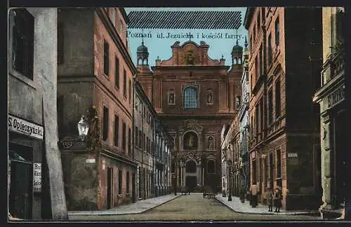 AK Poznan, Ul. Jezuicka i kosciol farny
