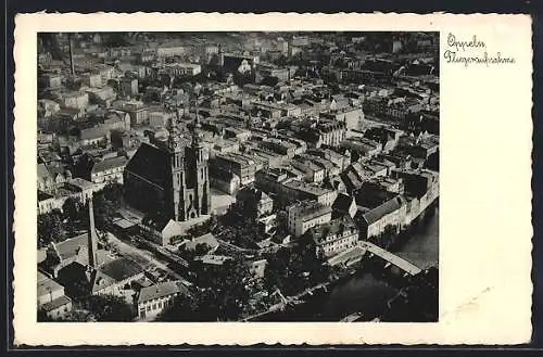 AK Oppeln, Totalansicht, Fliegeraufnahme