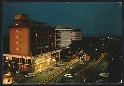 AK Rosolina Mare, Hotel Po bei Nacht