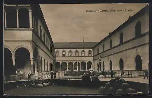 AK Milano, Castello Sforzesco, Cortile