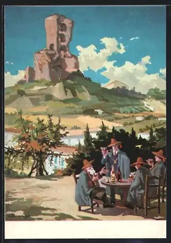 Künstler-AK Modigliana, La Rocca