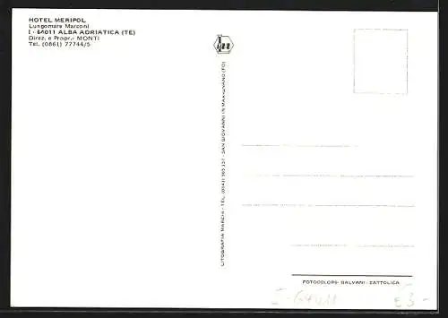 AK Alba Adriatica, Hotel Meripol, Lungomare Marconi