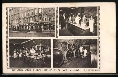AK Wien, Ernst Kankowsky`s Weinhalle und Restaurant, Ob. Augartenstr. 72