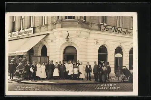 AK Wien, Restaurant Josef Mehofer in der Alleegasse 20