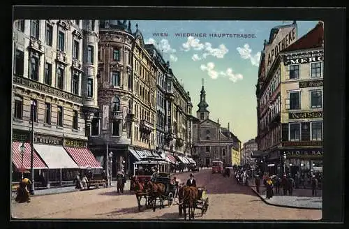 AK Wien, Hotel in der Wiedener Hauptstrasse