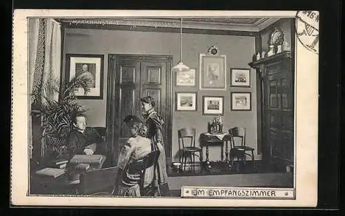 AK Wien, Marienanstalt, Fasangasse 4, Im Empfangszimmer