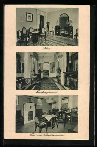 AK Wien, Hotel Kaiserhof, Frankenberggasse, Salon, Empfangsraum