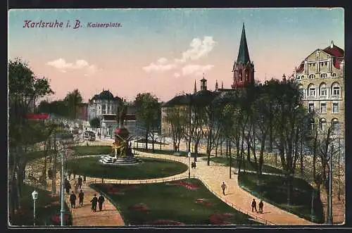 AK Karlsruhe, Am Kaiserplatz