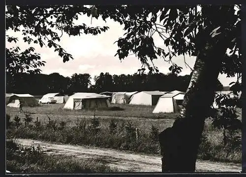 AK Gleesen /Post Bramsche, Gaststätte Gleesener Schleuse, Campingplatz